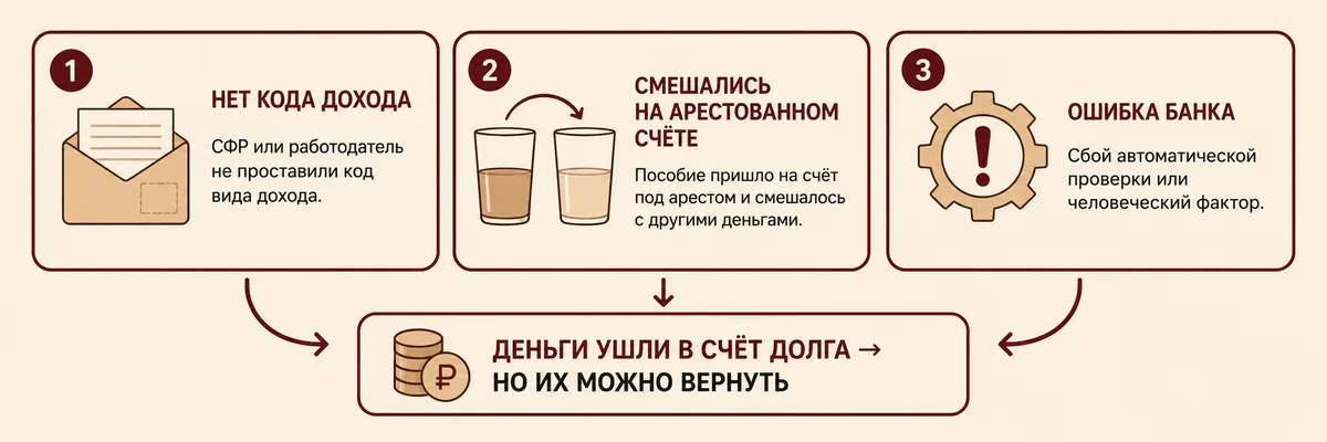Три причины списания детских пособий — инфографика
